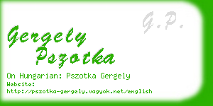 gergely pszotka business card